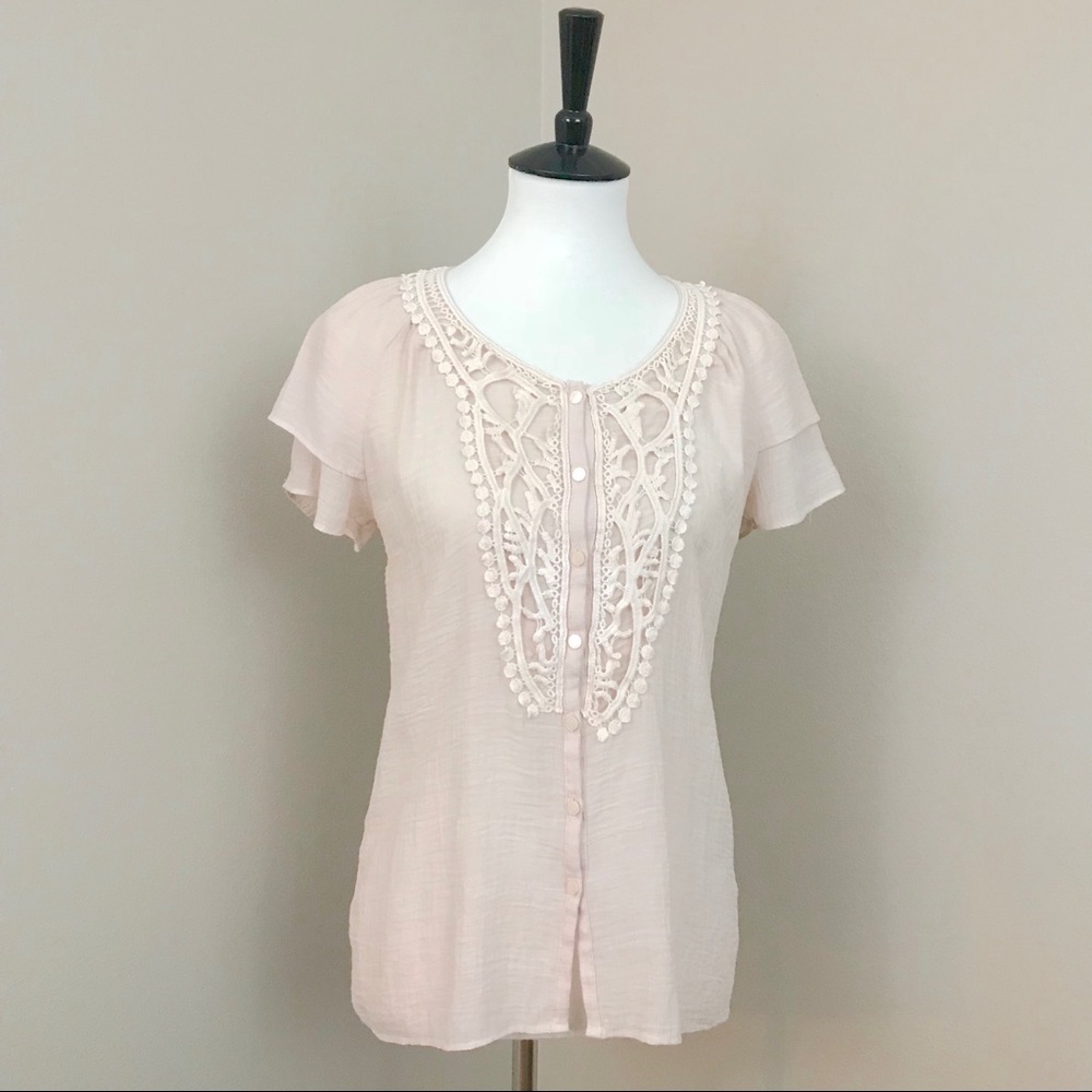 Spense blush colored blouse
